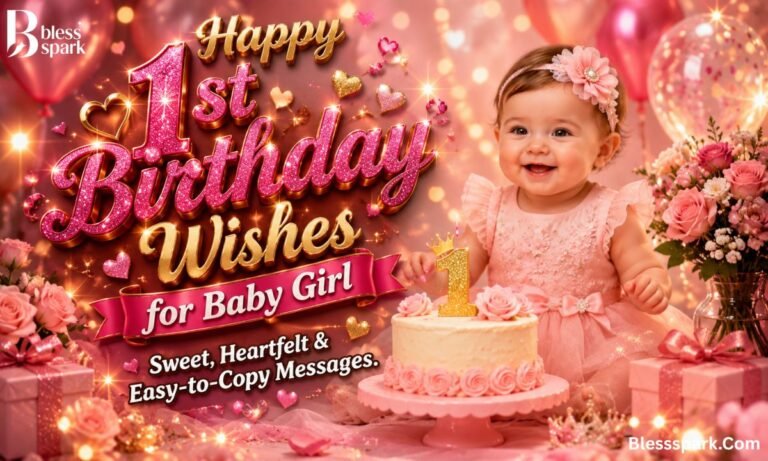 Happy 1st Birthday Wishes for Baby Girl | Sweet, Heartfelt & Easy-to-Copy Messages