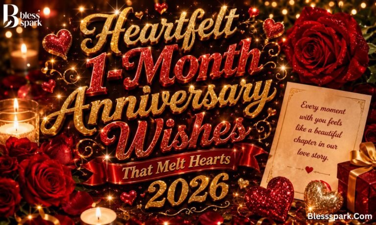 Heartfelt 1-Month Anniversary Wishes That Melt Hearts 2026