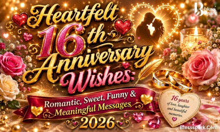 Heartfelt 16th Anniversary Wishes: Romantic, Sweet, Funny & Meaningful Messages