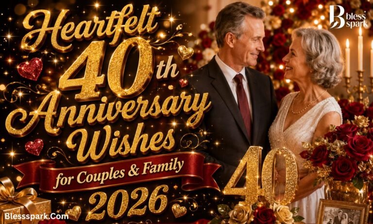 Heartfelt 40th Anniversary Wishes for Couples & Family 2026