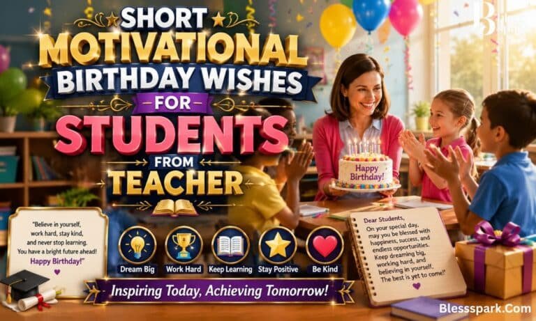 Short Motivational Birthday Wishes For Students From Teacher