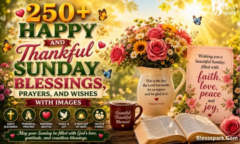 250+ Happy and Thankful Sunday Blessings, Prayers, and Wishes