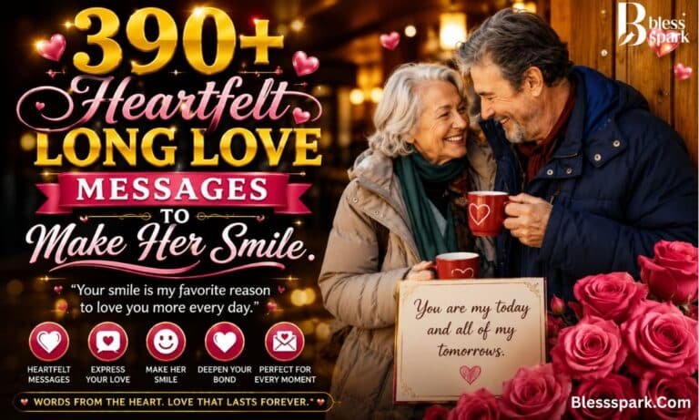 390+ Heartfelt Long Love Messages to Make Her Smile