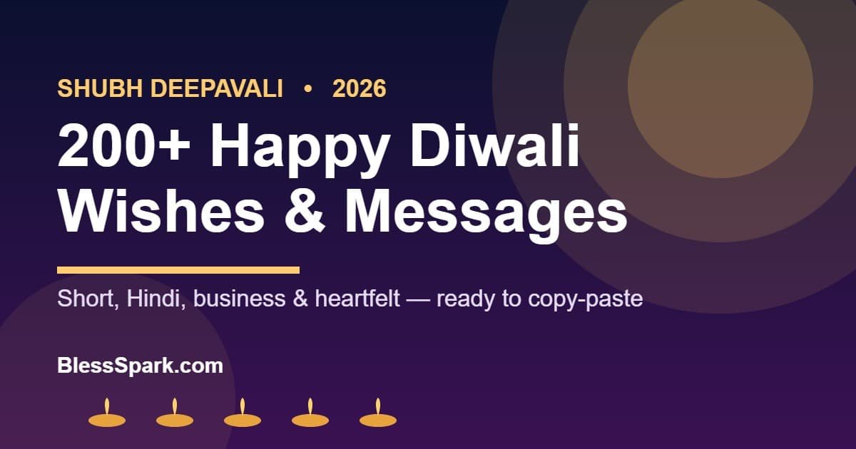 200+ Happy Diwali wishes, messages and captions for 2026 – BlessSpark