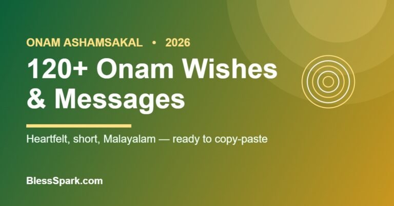 120+ Onam wishes, messages and quotes for 2026 – BlessSpark