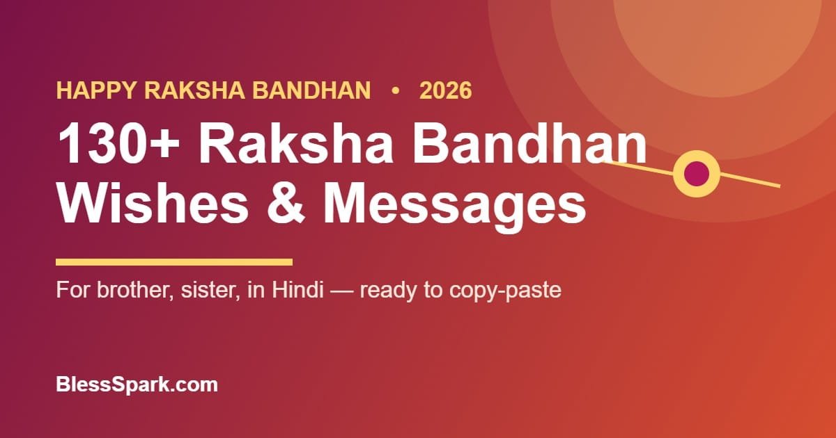 130+ Raksha Bandhan wishes and messages for 2026 – BlessSpark