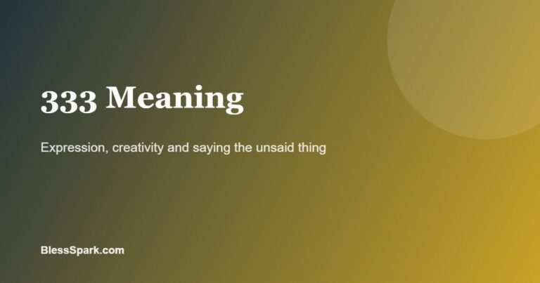 333 meaning explained on a dark teal and gold background