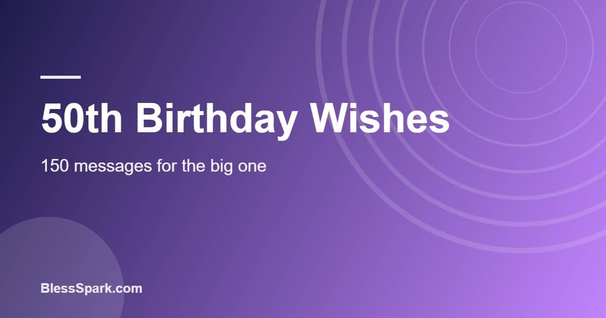 50th birthday wishes written in a gold and navy milestone birthday card