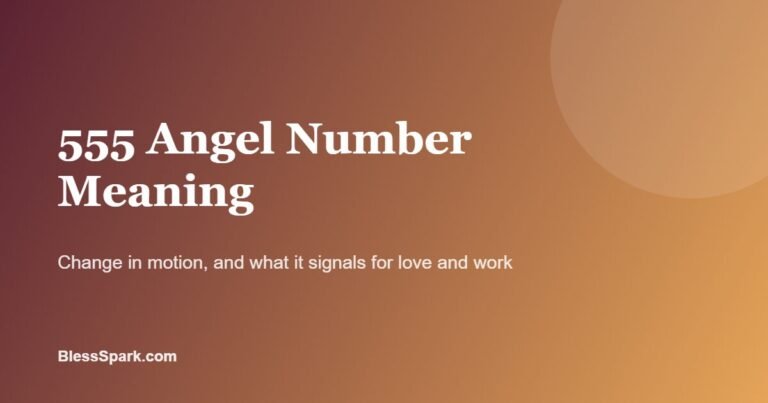555 angel number meaning explained on a deep red gradient