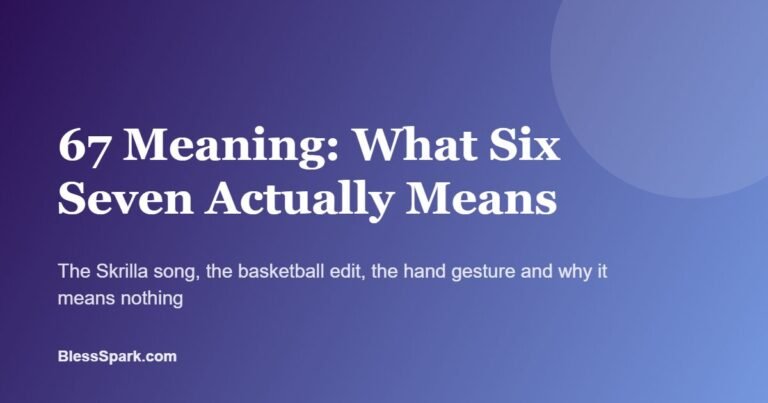 67 meaning explained over a purple gradient background