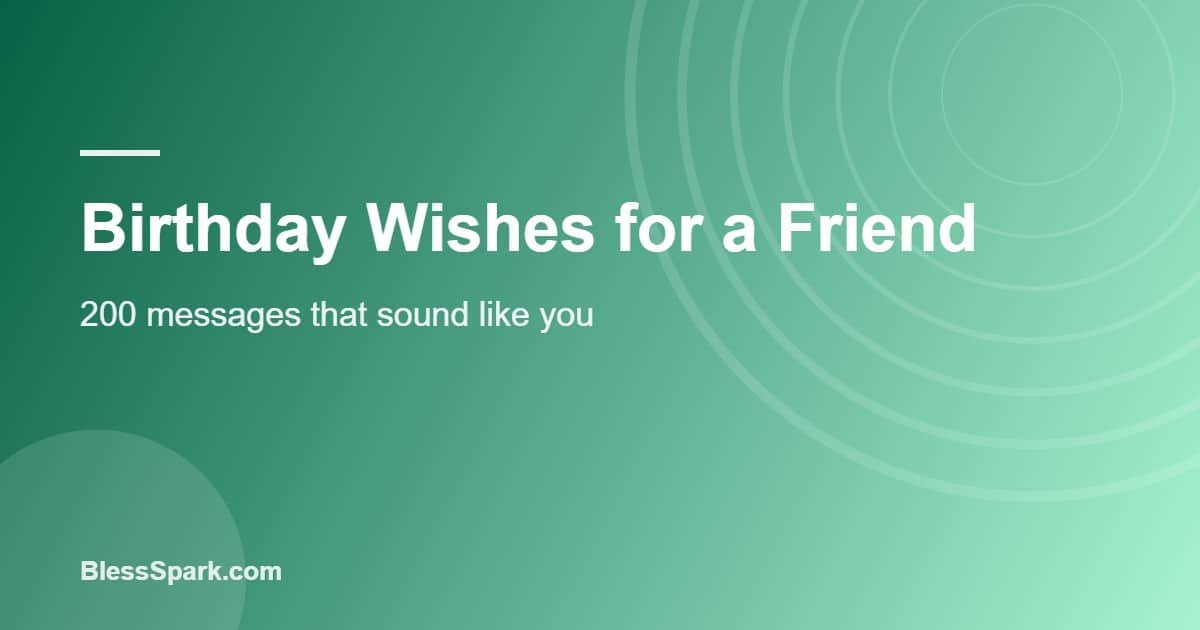 Birthday wishes for a friend written in a handwritten card