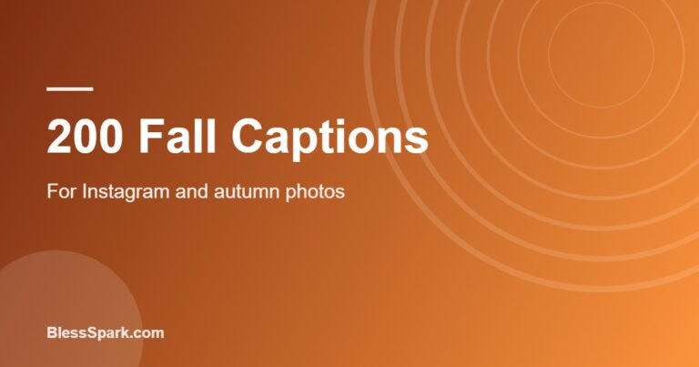 Fall captions for Instagram written over an autumn leaves background