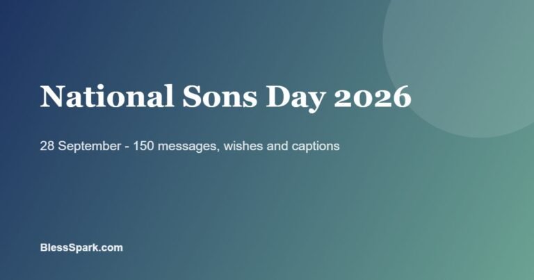 National Sons Day 2026 messages on a navy and green background