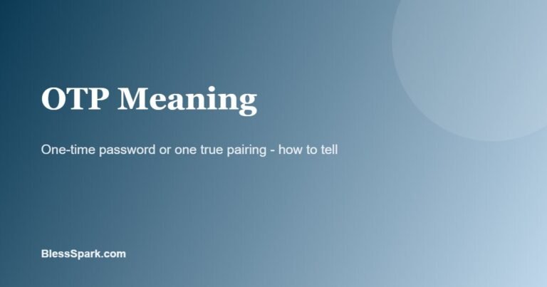 otp meaning explained on a deep blue background