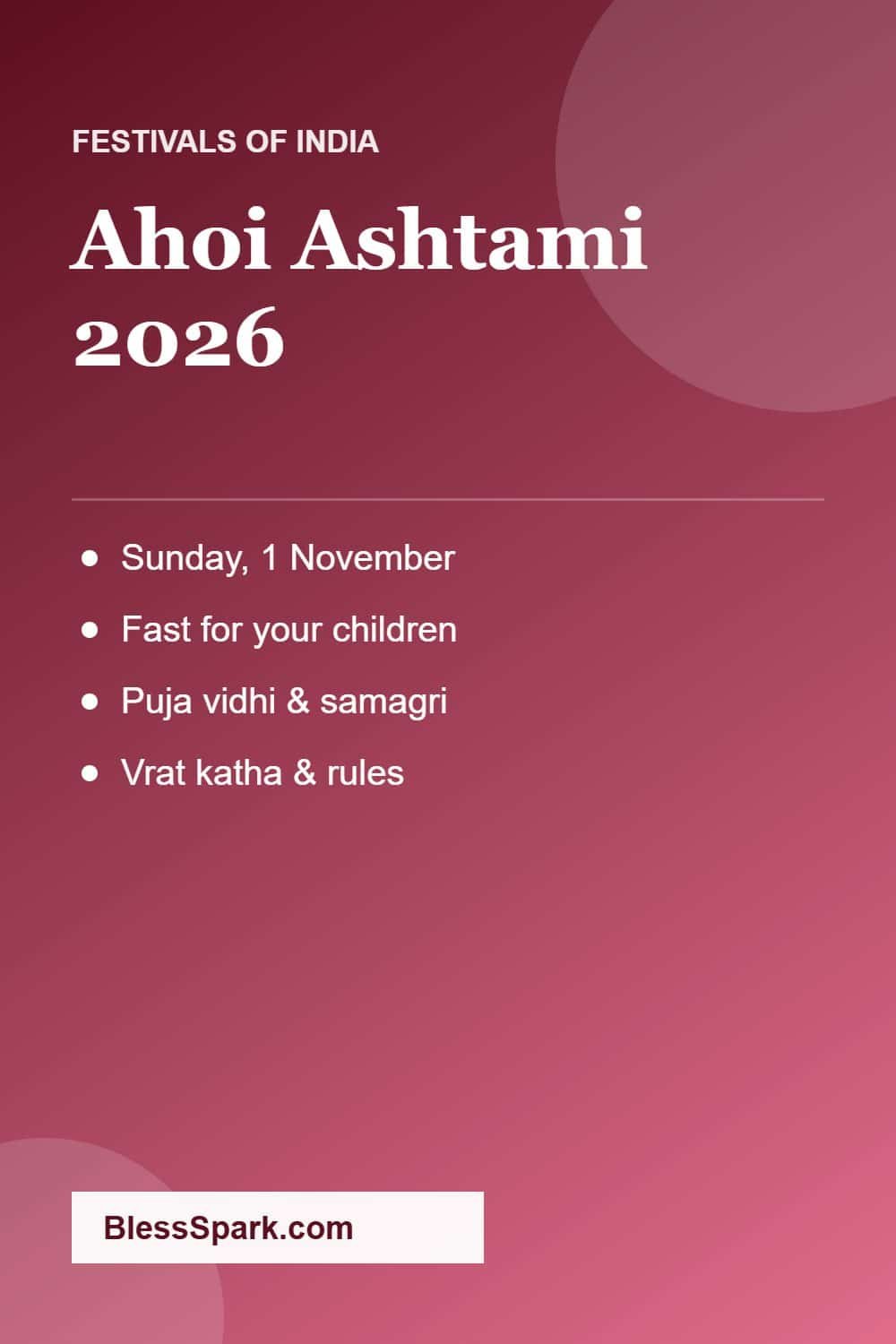 Ahoi Ashtami 2026 date puja vidhi vrat katha