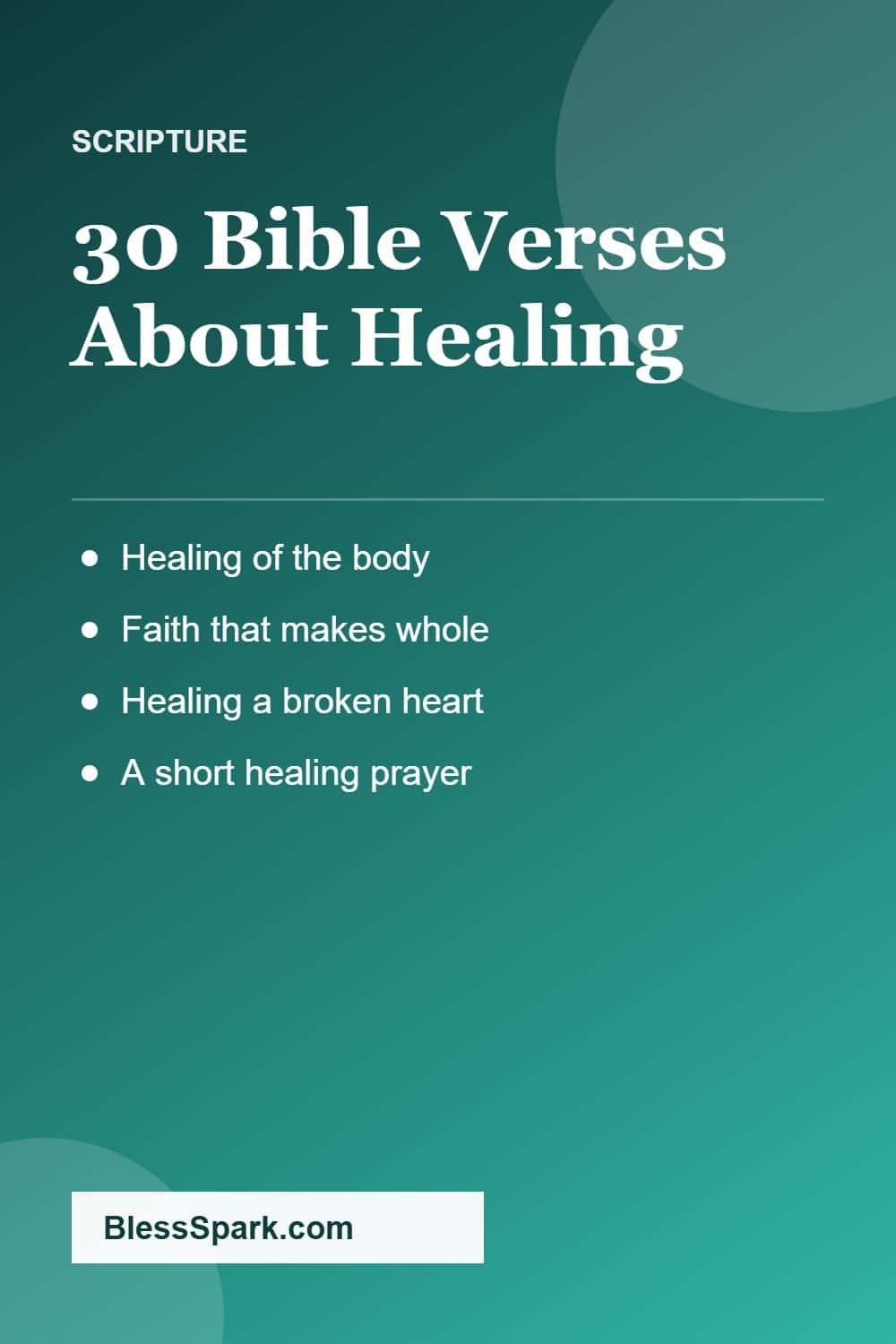 30 bible verses about healing and a prayer