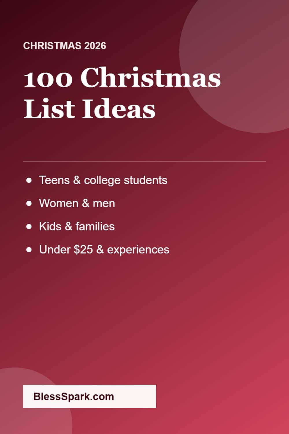 100 Christmas list ideas 2026