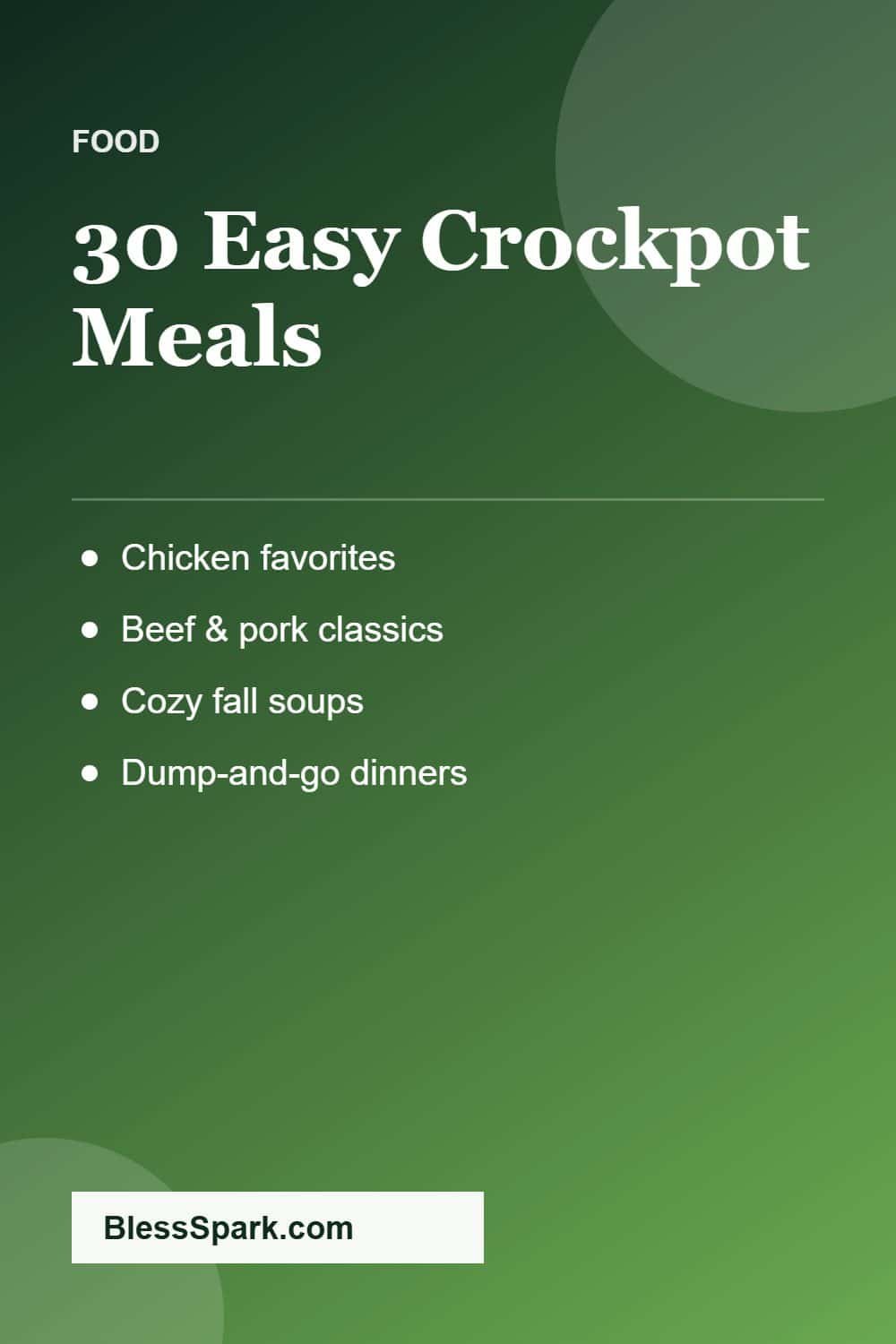 30 easy crockpot meals
