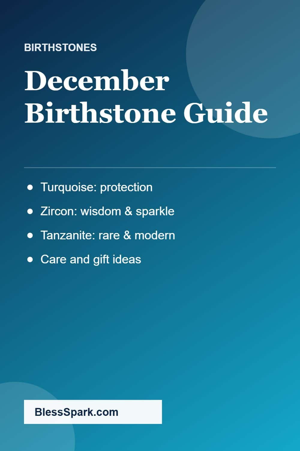 December birthstone turquoise zircon and tanzanite