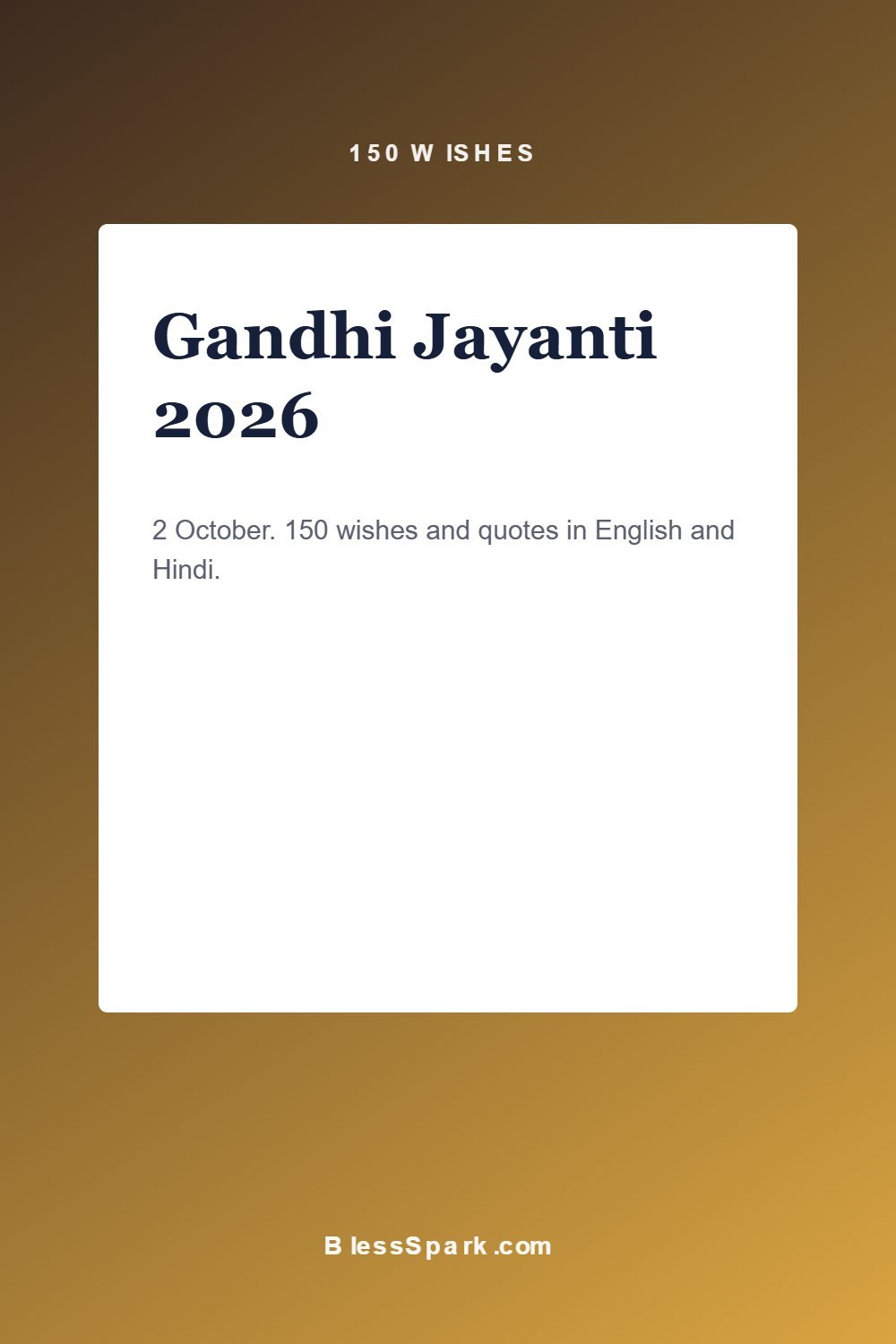 Gandhi Jayanti 2026 wishes, quotes and messages in English and Hindi