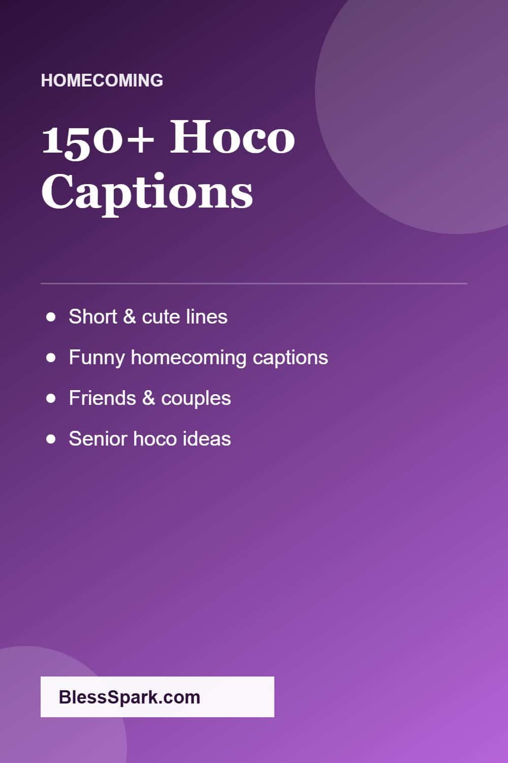 150 hoco captions for Instagram homecoming