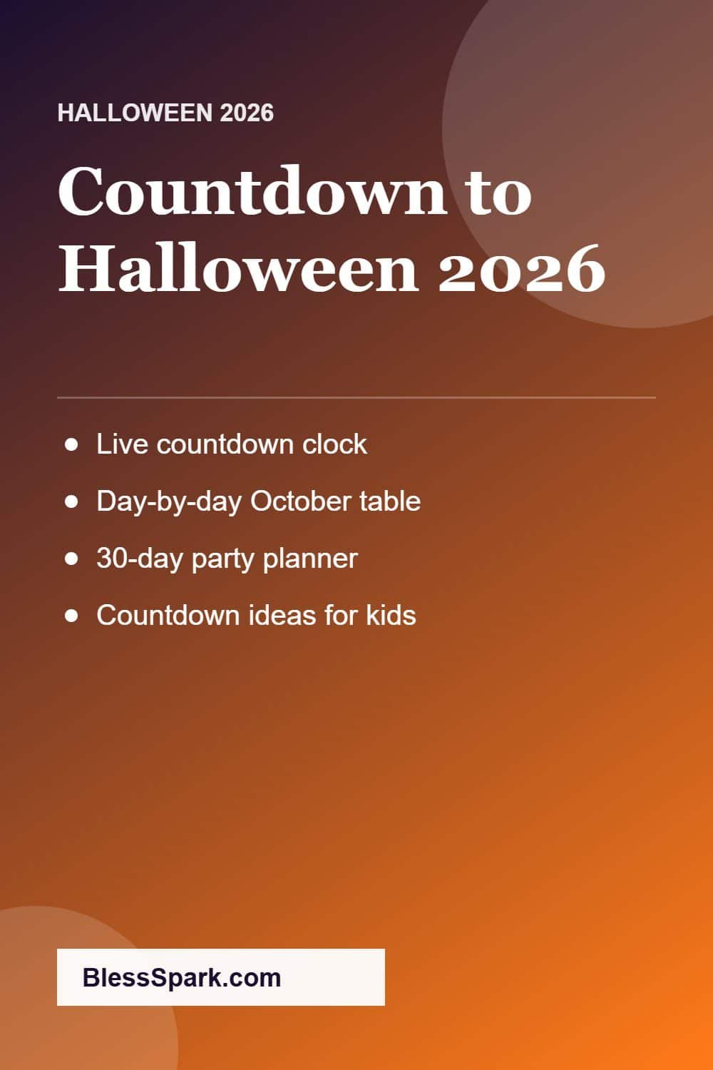 How many days until Halloween 2026 countdown