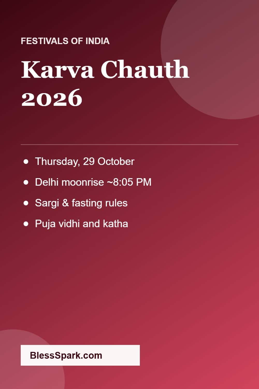 Karva Chauth 2026 date moonrise time and puja vidhi