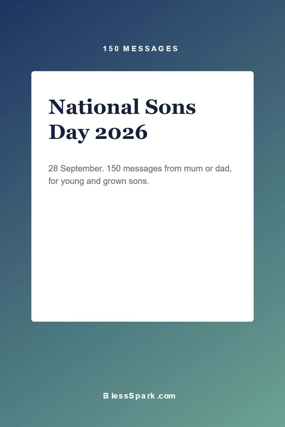 National Sons Day 2026 messages, wishes and quotes for your son