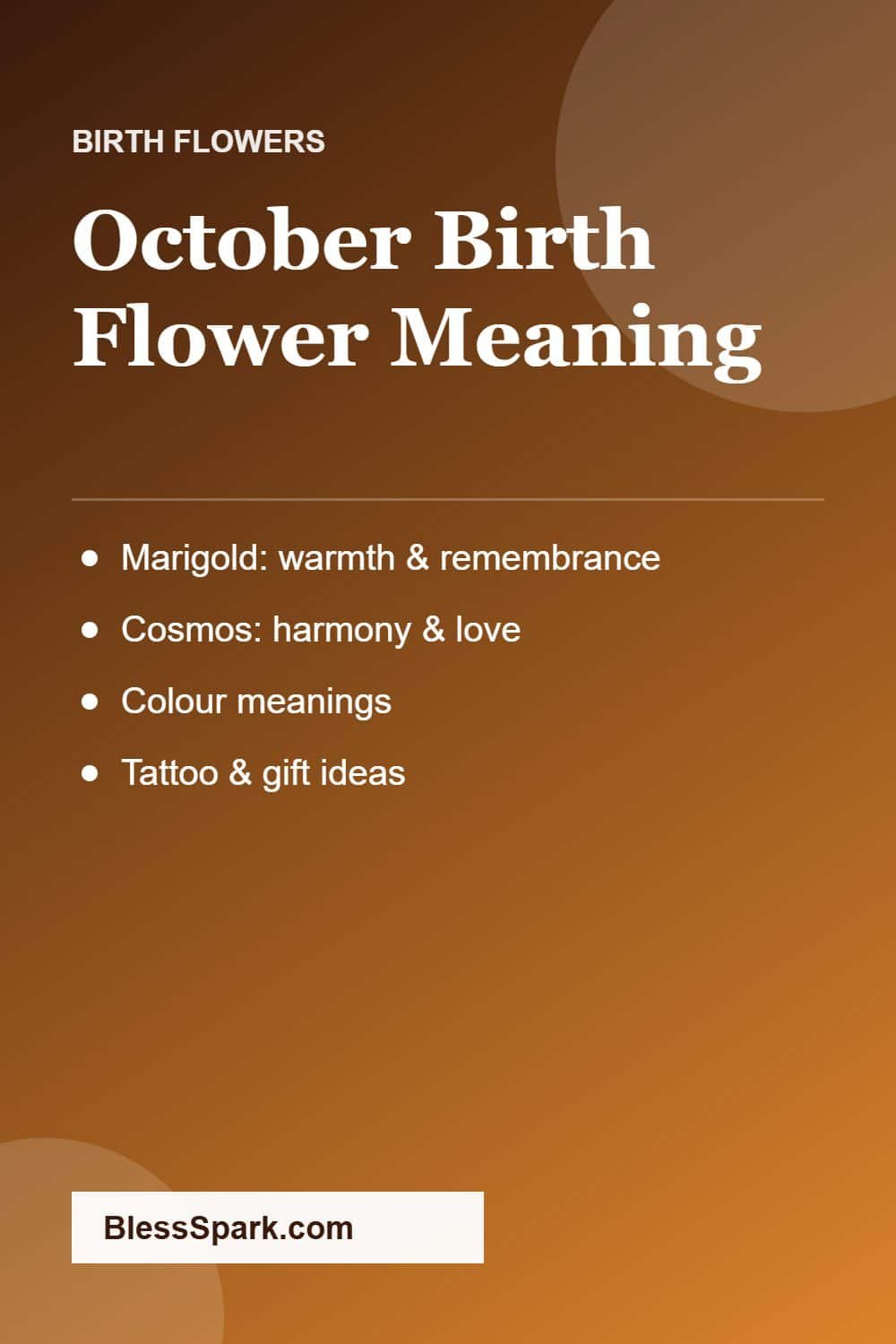 October birth flower marigold and cosmos meaning