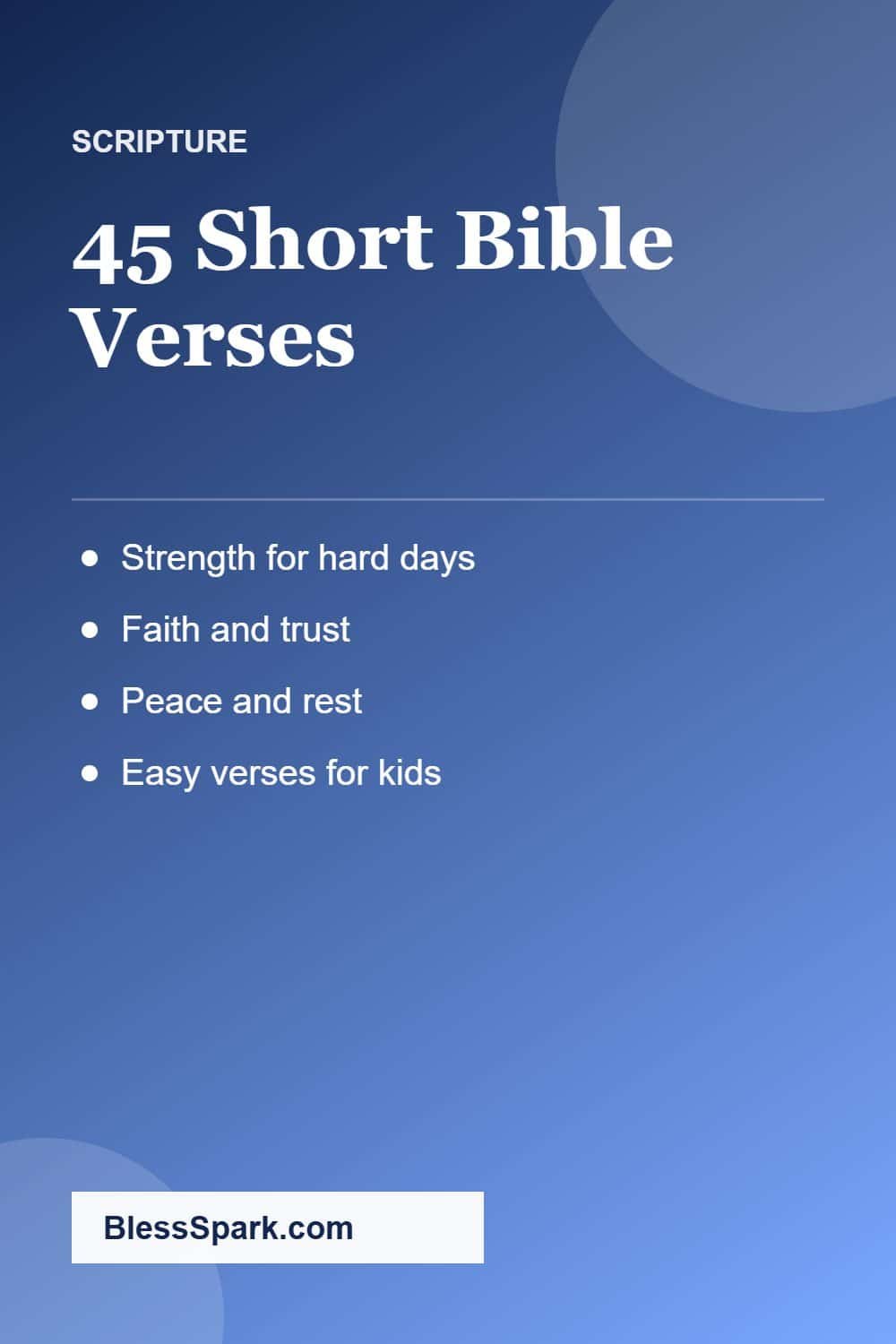 45 short bible verses for strength faith and peace