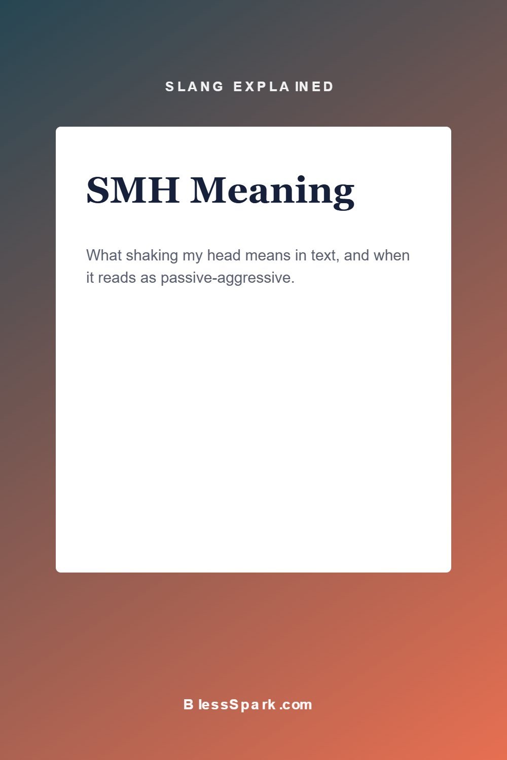 smh meaning explained: what shaking my head means in text