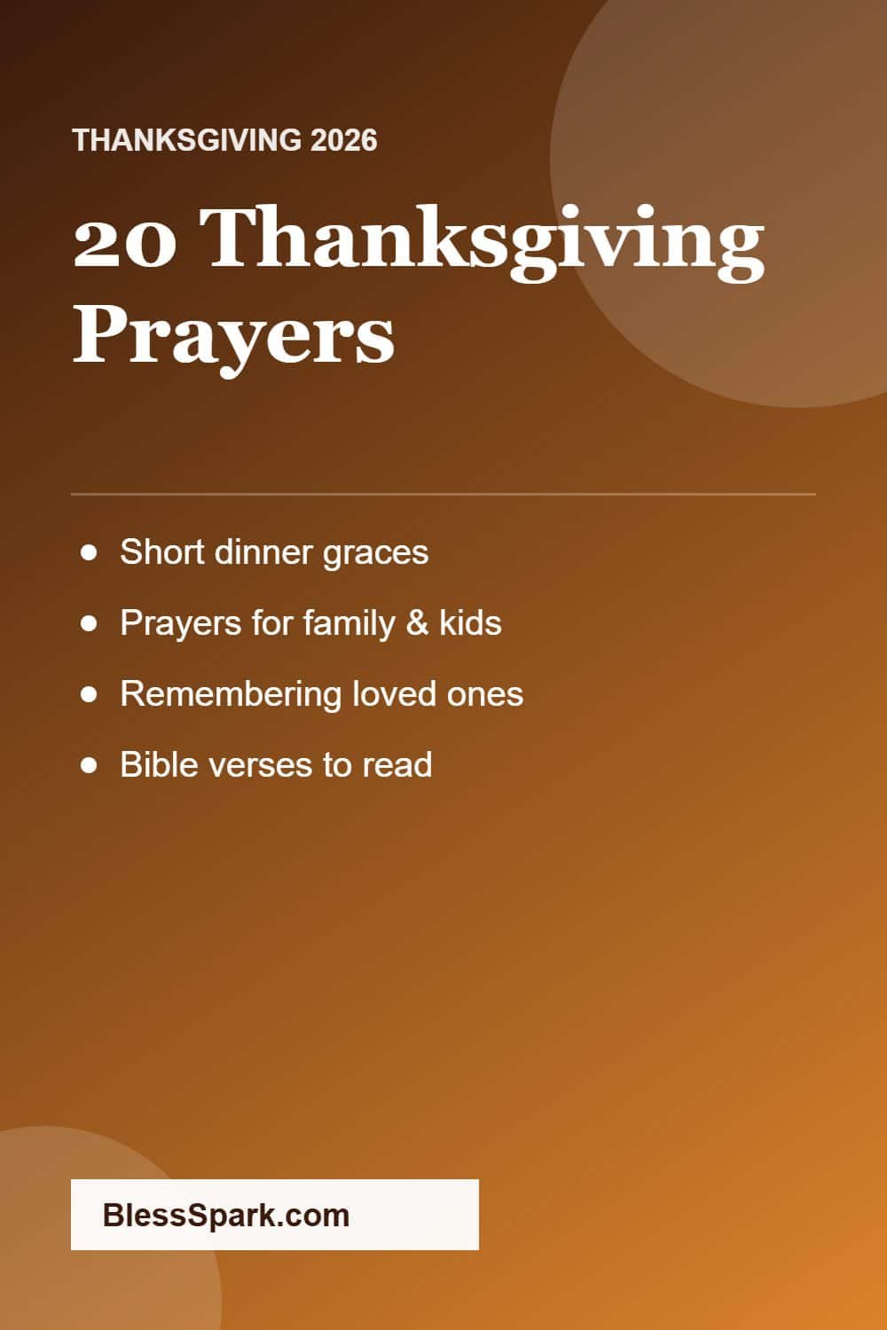 20 Thanksgiving prayers and dinner blessings