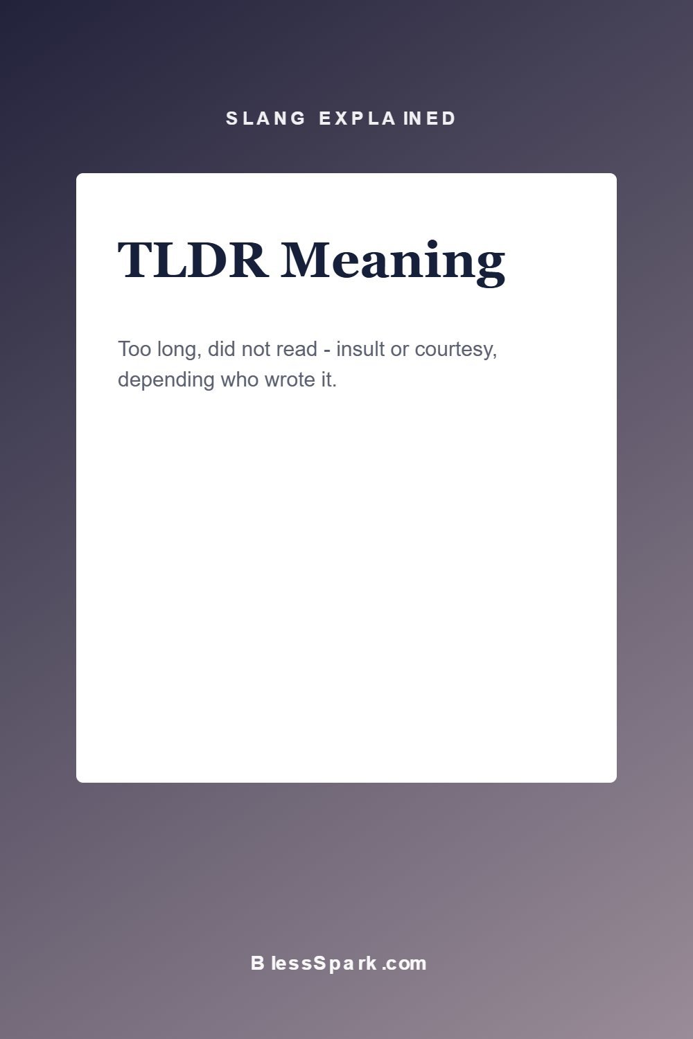 tldr meaning explained: what too long didn't read means