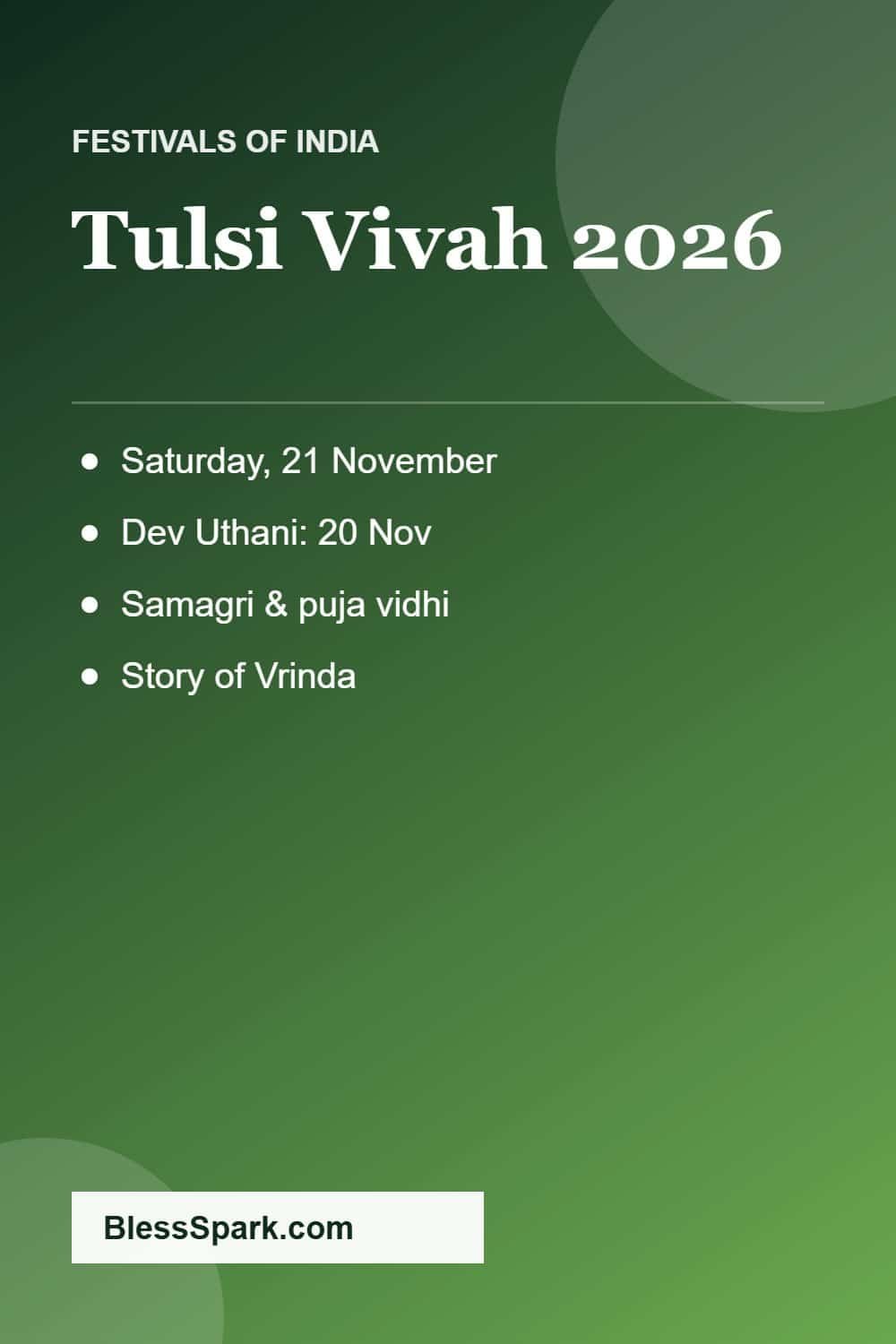 Tulsi Vivah 2026 date puja vidhi samagri