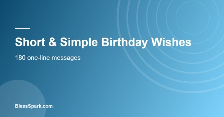 Simple birthday wishes written as a one-line message in a small card