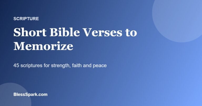 short bible verses to memorize