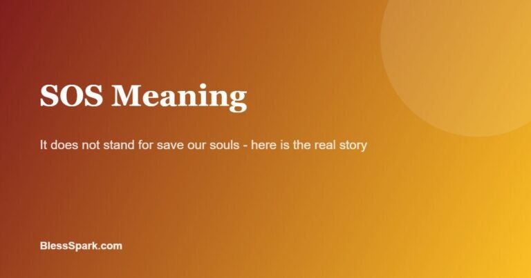 sos meaning explained on a red and amber background