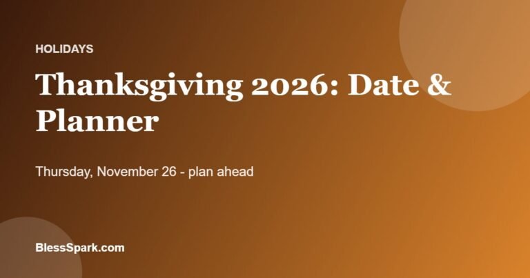 thanksgiving 2026 date and planning checklist