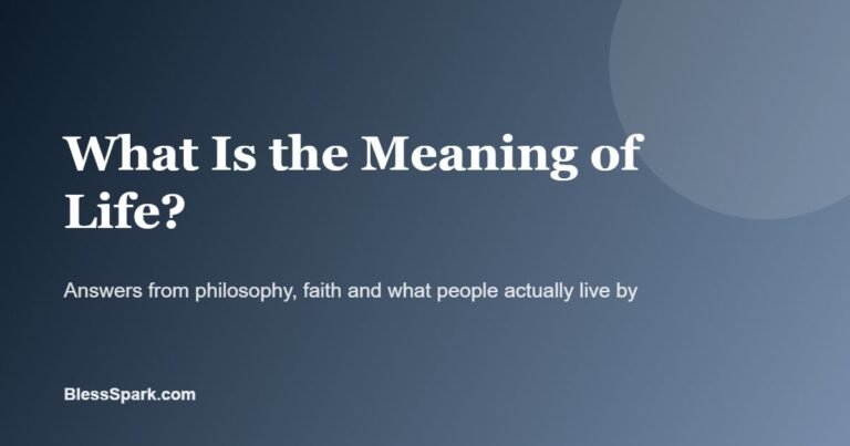 what is the meaning of life explained on a night sky background