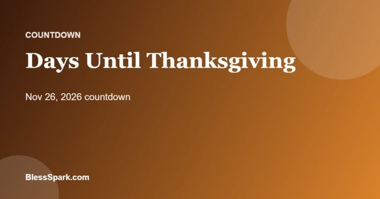 Countdown to Thanksgiving 2026