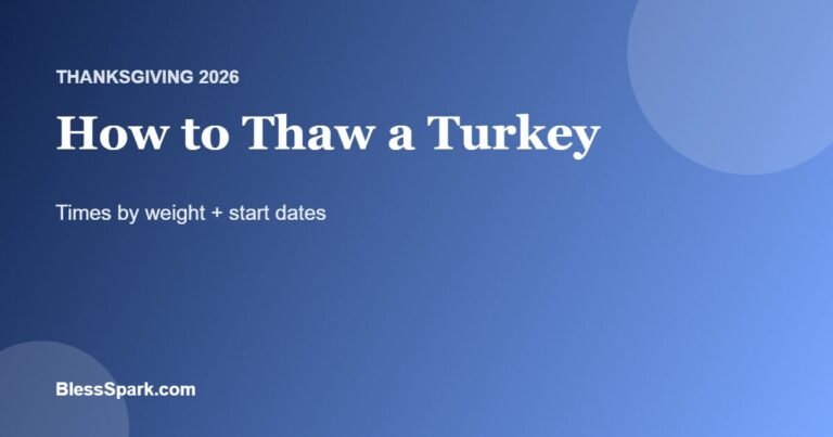 How to thaw a turkey chart