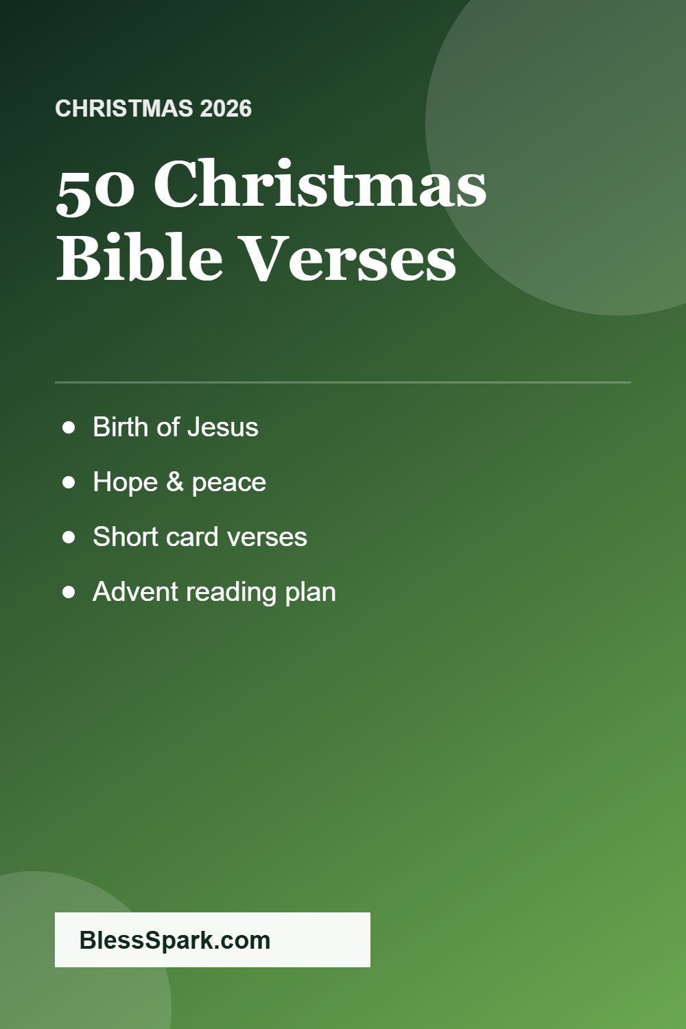 50 Christmas Bible verses for cards and Advent