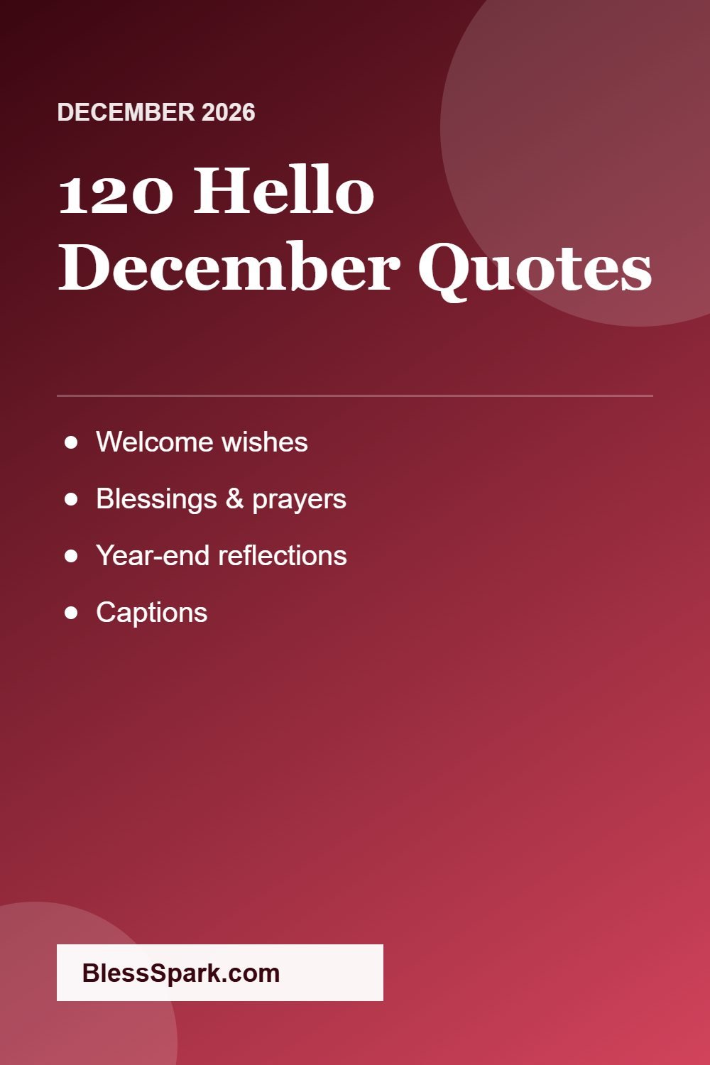 Hello December quotes blessings captions