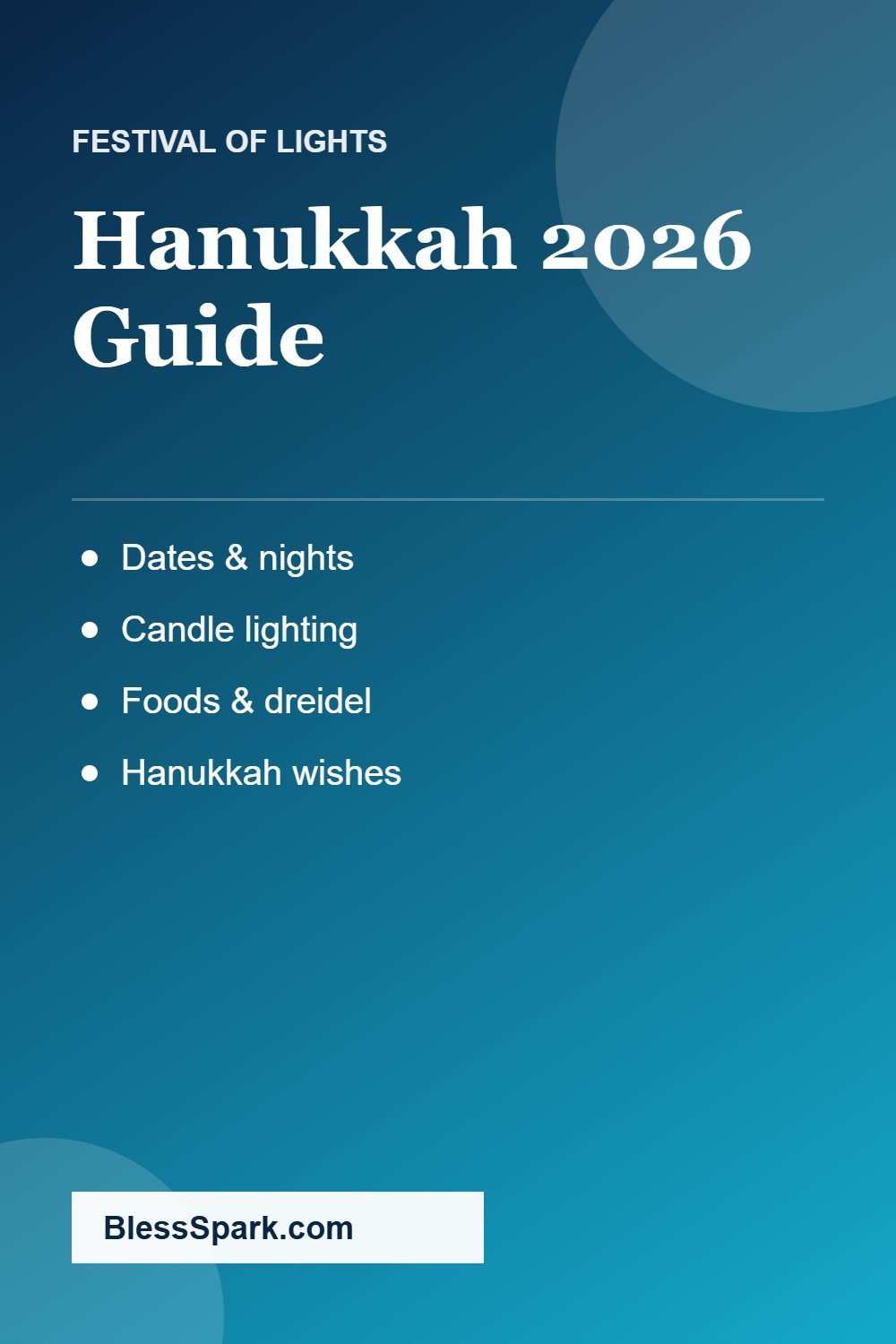 Hanukkah 2026 dates candle guide foods and wishes