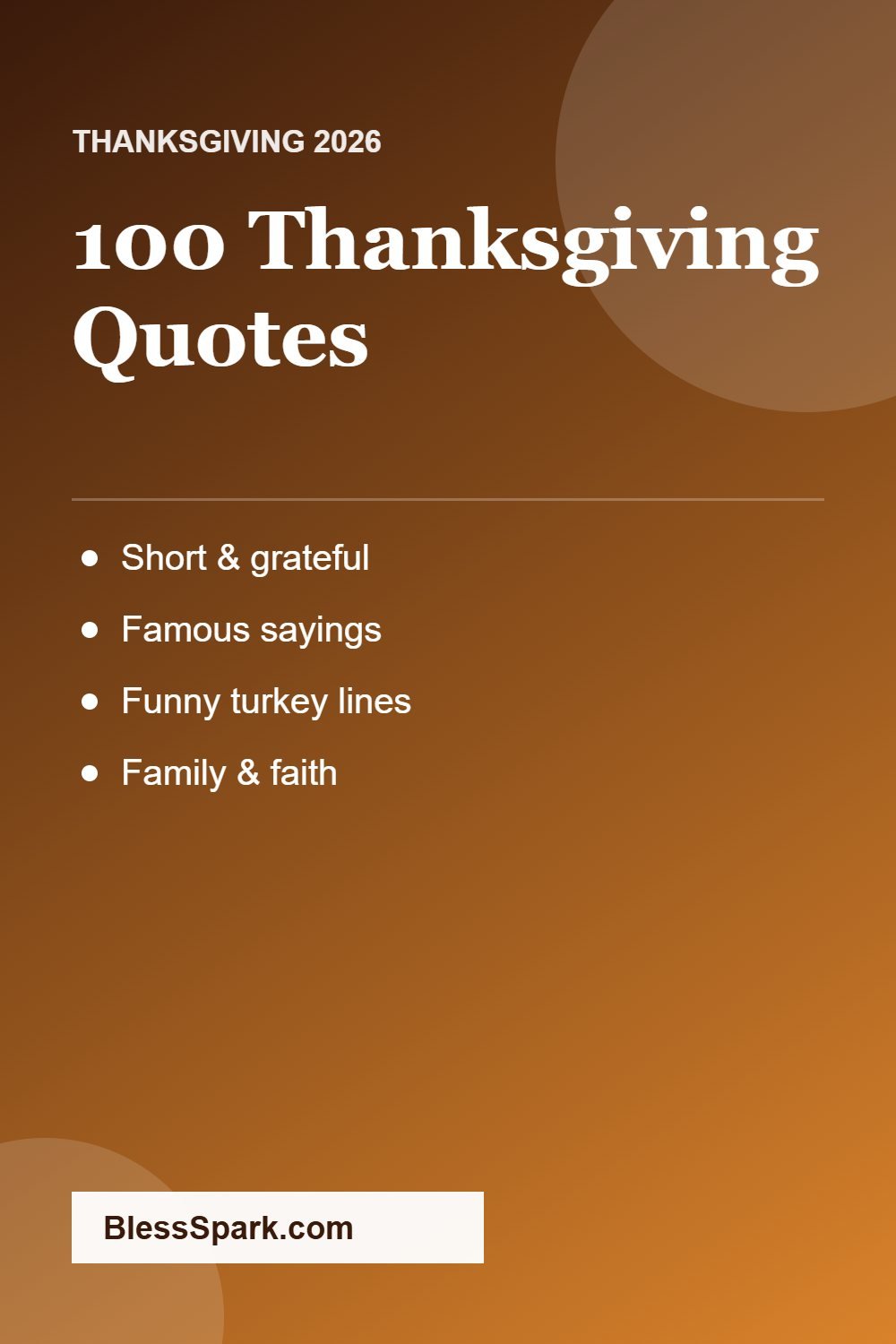 100 Thanksgiving quotes short funny and grateful