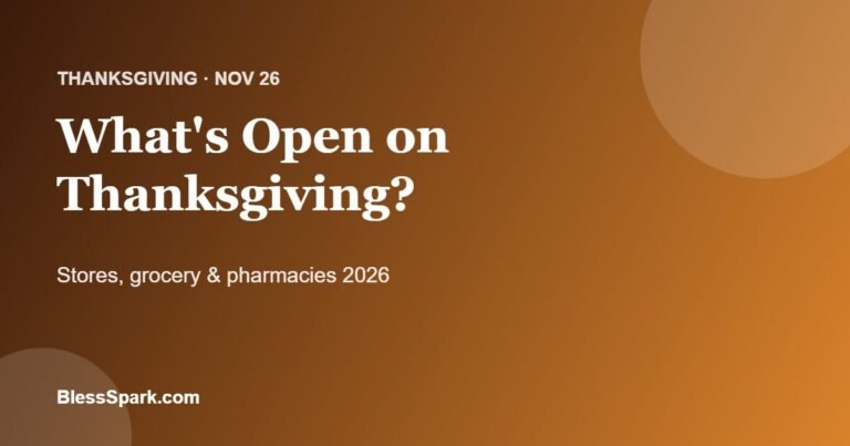 What's open on Thanksgiving 2026